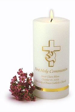 Personalized First Communion Candle