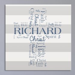 Personalized First Communion Wall Canvas
