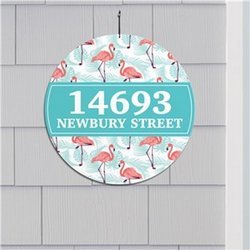 Personalized Flamingo Address Sign