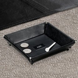 Personalized Frazier Leather Valet Tray
