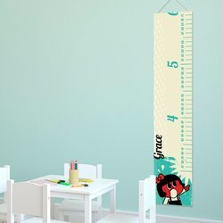 Personalized Girl Growth Chart - Retro Girl