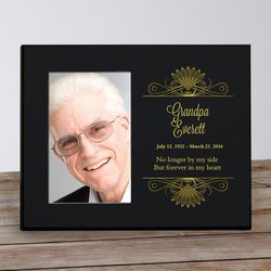 Personalized Gold and Black Memorial Picture Frame
