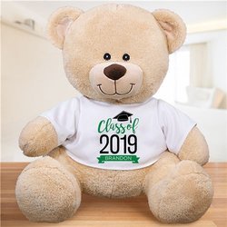 Personalized Graduate Sherman Bear - Hat With Banner
