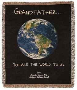 Personalized Grandfather Tapestry Throw