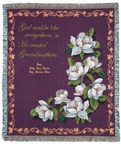 Personalized Grandmother Throw - Floral