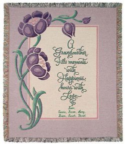 Personalized Grandmother Throw - Purple