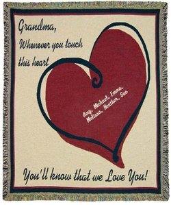Personalized Grandmother Throw - We Love You