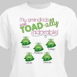 Personalized Grandparent T-Shirt - Froggy Design