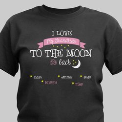 Personalized Grandparent T-Shirt - To the Moon