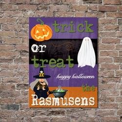 Personalized Halloween Stretched Canvas Wall Decor