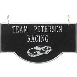 Personalized Hanging Racecar Plaque - 2 Side