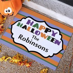 Personalized Happy Halloween Welcome Mat 18x24
