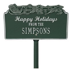 Personalized Happy Holidays Sleigh Lawn Plaque
