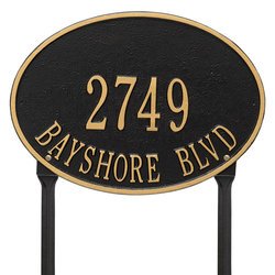 Personalized Hawthorne Lawn Address Plaque - 2 Line
