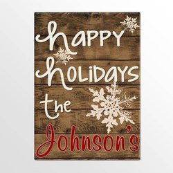 Personalized Holiday Canvas Sign