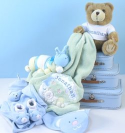 Personalized "Home From The Hospital" Baby Gift Set (Boy)