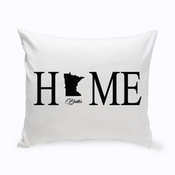 Personalized Home State Throw Pillow