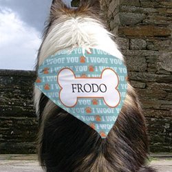 Personalized I Woof You Dog Bandana