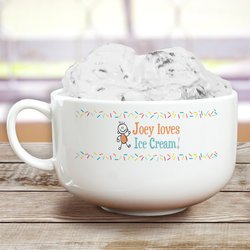 Personalized Ice Cream Bowl for Boys