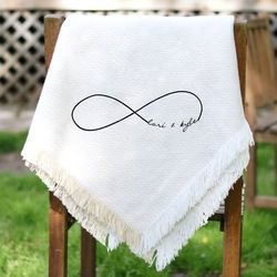 Personalized Infinity Symbol Wedding Throw