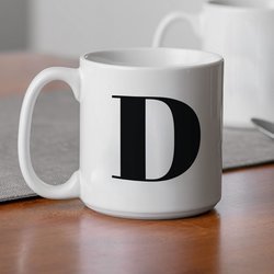 Personalized Initial Large Coffee Mug