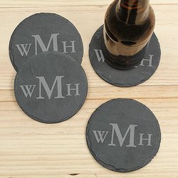 Personalized Initials Slate Coaster set