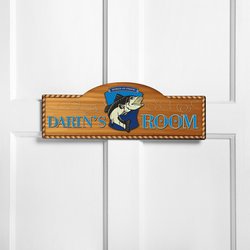 Personalized Kids Room Sign - Gone Fishin'