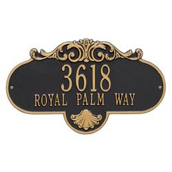 Personalized Large Rochelle Address Plaque - 2 Line