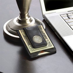 Personalized Leather Wallet and Money Clip