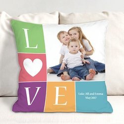 Personalized Love Photo Throw Pillow