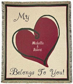 Personalized Love Throw - "My Heart Belongs to You"