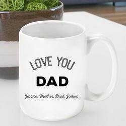 Personalized Love You Dad Coffee Mug