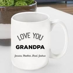 Personalized Love You Grandpa Coffee Mug