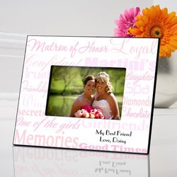 Personalized Matron of Honor Frame