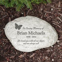 Personalized Memorial Garden Stone - Butterfly