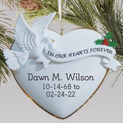 Personalized Memorial Heart Ornament