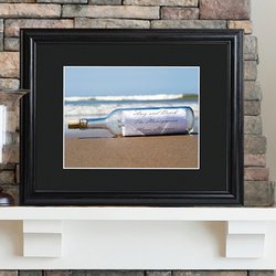 Personalized Message in a Bottle Print Frame