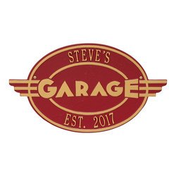 Personalized Moderno Garage Plaque