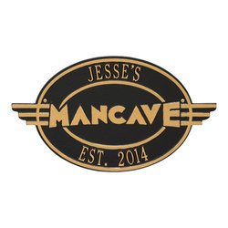 Personalized Moderno Man Cave Plaque