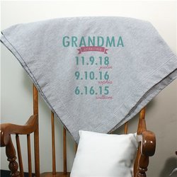 Personalized Mom Established Fleece Stadium Blanket