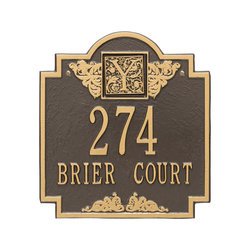 Personalized Monogram Address Plaque - Two Lines