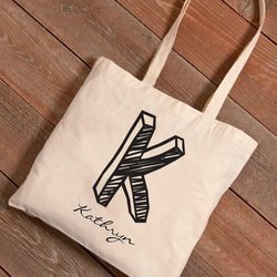 Personalized Monogrammed Canvas Tote Bag
