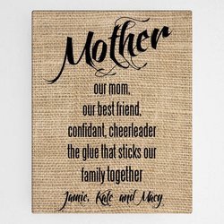 Personalized Mother Canvas Sign