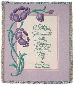 Personalized Mother Tapestry Throw - Purple