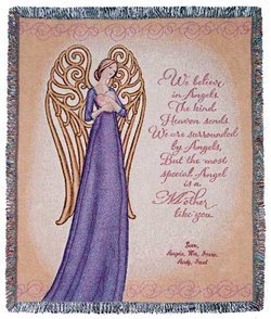 Personalized Mother Throw - Angel