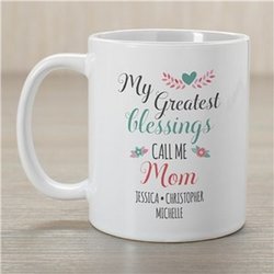 Personalized My Greatest Blessings Call Me Mug