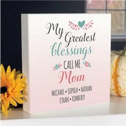 Personalized My Greatest Blessings Call Me Table Top Sign