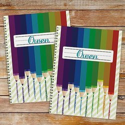 Personalized Notebook Set - Colored Pencils