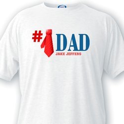 Personalized Number 1 Dad T Shirt