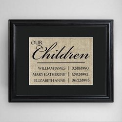 Personalized Our Children Framed Print